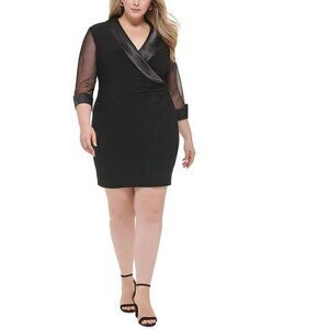 Women's Plus Size Jessica Howard Black Cocktail Party Dress, Size 20W